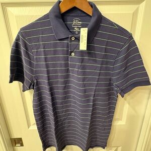 J. Crew Men's  Purple Striped Polo Shirt